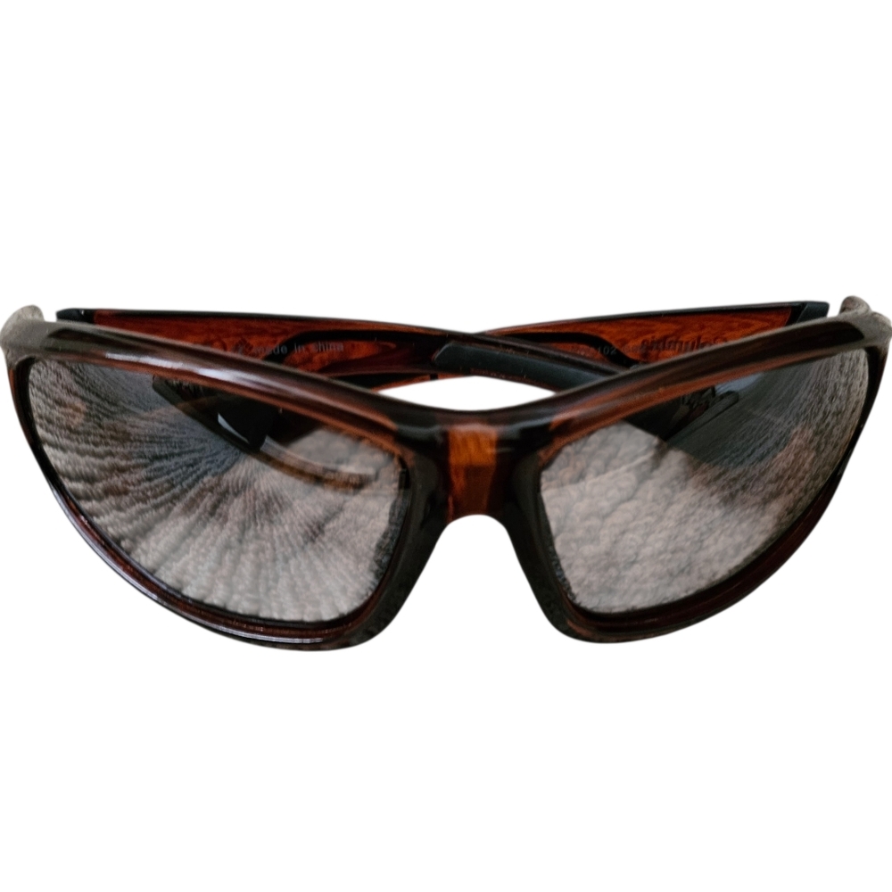 COLUMBIA sunglasses Mens CBC102 wraparound polarized Crystal brown EUC sports